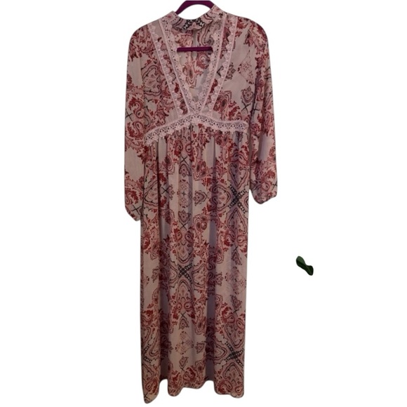 🌹NWT:SKYLAR & JADE PAISLEY EMBROIDERY MAXI DRESS - Picture 1 of 9